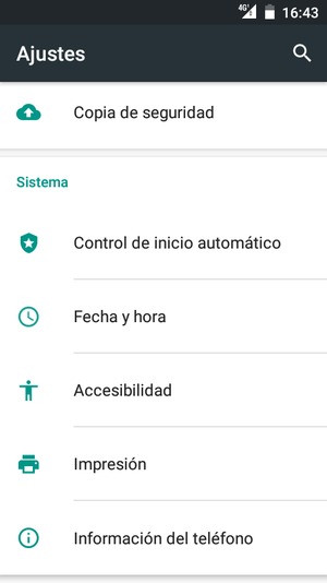Desplácese y seleccione Información del teléfono