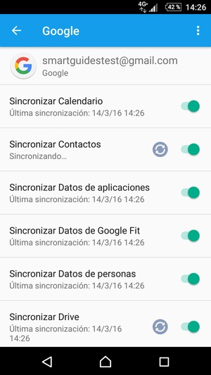 Su información será sincronizada