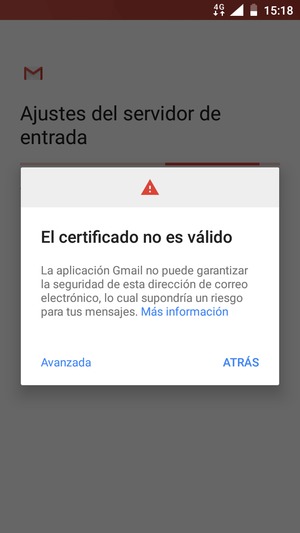 Seleccione ATRÁS