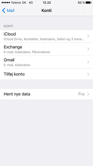 Vælg Hent nye data