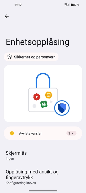 Velg Skjermlås