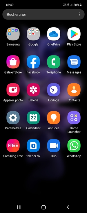 Sélectionnez Paramètres