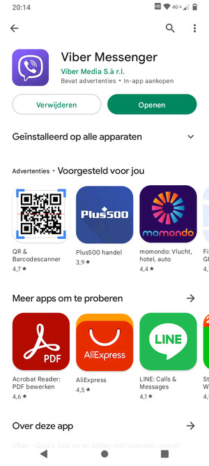 Selecteer Openen