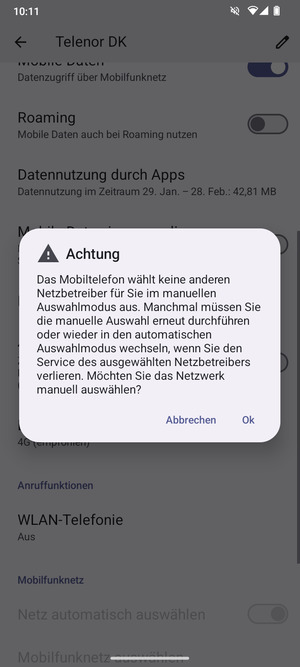 Wählen Sie OK