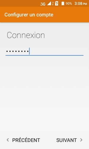 Saisissez votre mot de passe Gmail ou Hotmail et sélectionnez SUIVANT