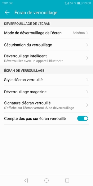 Votre téléphone est maintenant sécurisé par un écran de verrouillage