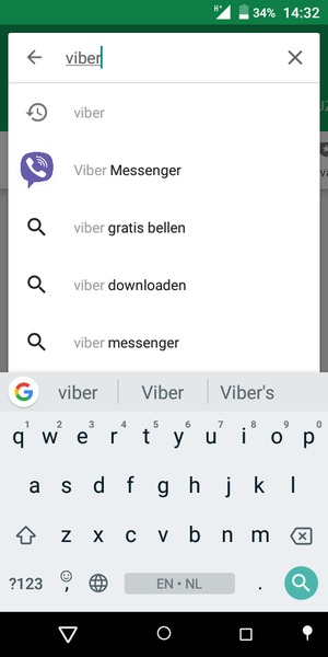 Voer de app-naam in en selecteer Zoeken