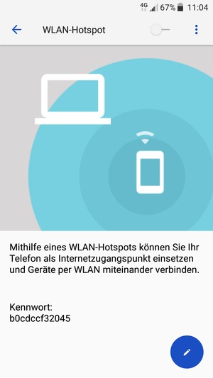Schalten Sie WLAN-Hotspot ein