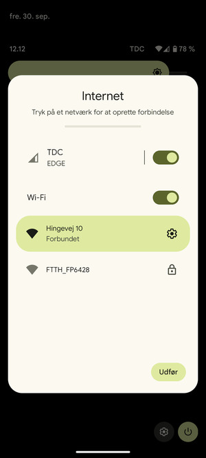Slå Wi-Fi fra