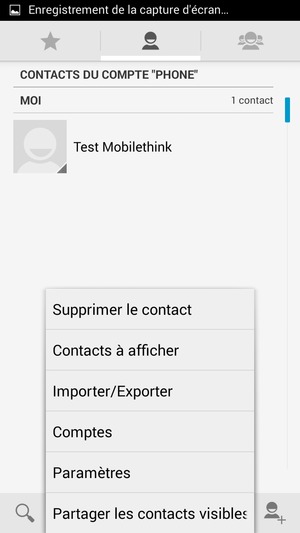 Sélectionnez Importer/Exporter