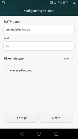 Fjern krysset i avkrysningsboksen Krever pålogging og velg Neste