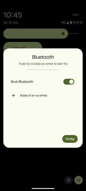 Slå av Bruk Bluetooth