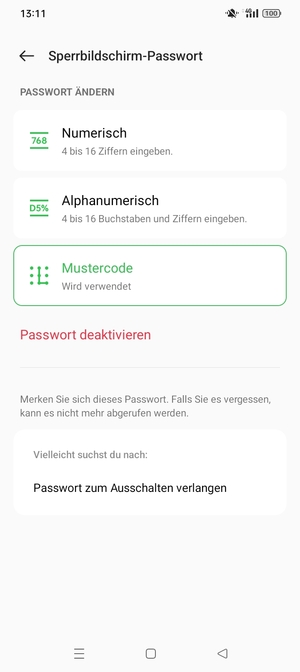 Ihr Handy ist jetzt mit einer Bildschirmsperre gesichert