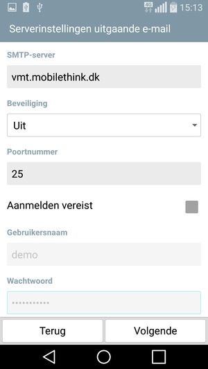 Haal het vinkje uit het Aanmelden vereist selectievakje en selecteer Volgende