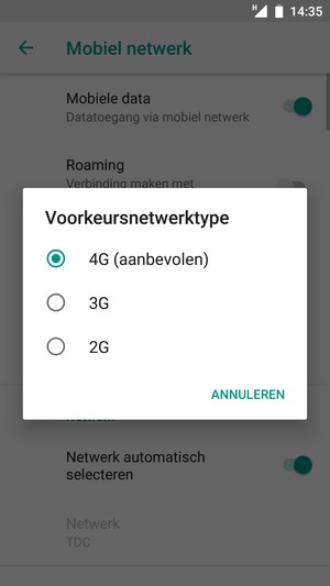 Selecteer uw voorkeursoptie