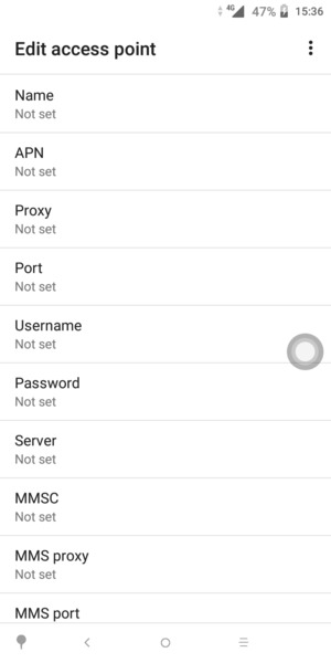 Enter MMS information
