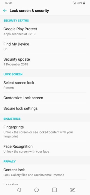 Your phone is now secure with a screen lock