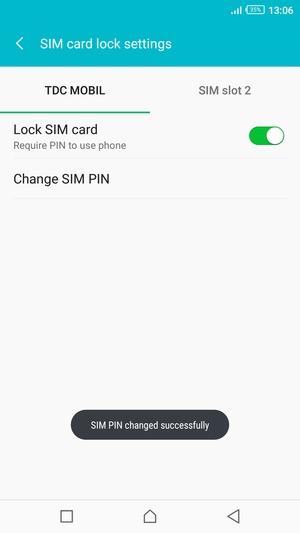 Your SIM PIN has been changed