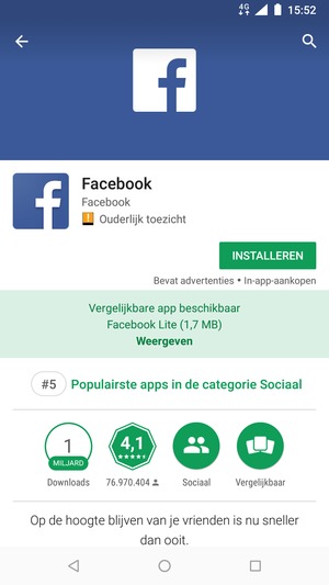 Selecteer INSTALLEREN