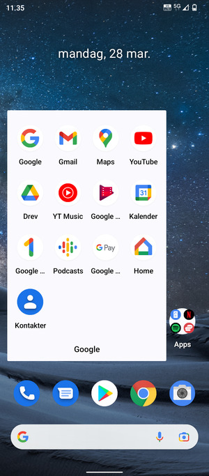 Vælg Gmail