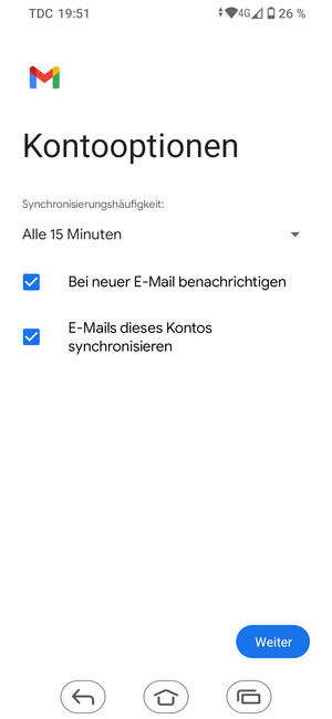 Wählen Sie Weiter