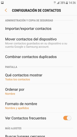 Seleccione Importar/exportar contactos