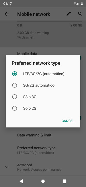 Select your preferred option