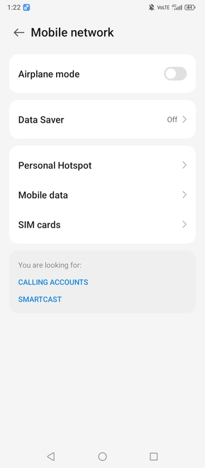 Select Mobile data