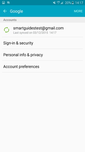 Select your account