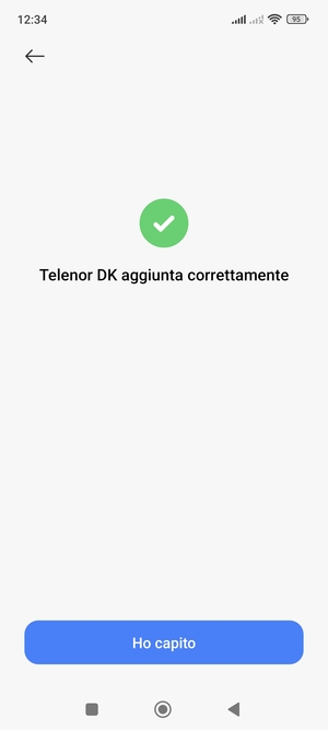 Seleziona Ho capito