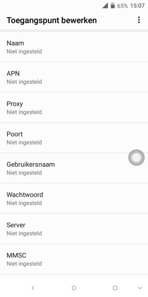 Voer internetgegevens in