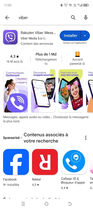 Sélectionnez l'appli