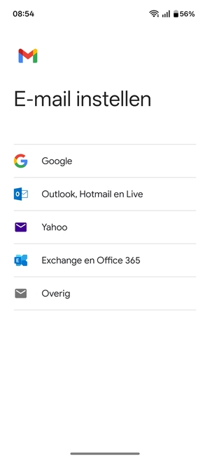 Selecteer Outlook, Hotmail en Live