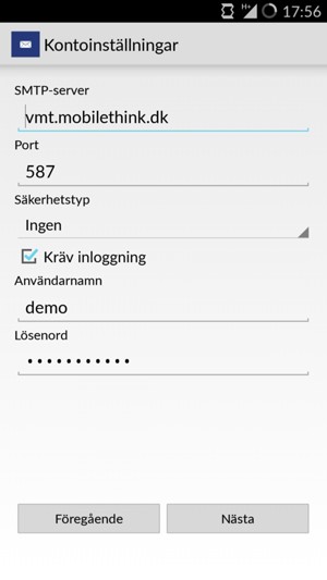 Ange utgående serveradress
