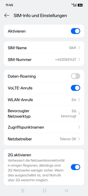 Um das Netzwerk zu wechseln, falls Probleme auftreten, wählen Sie Netzbetreiber