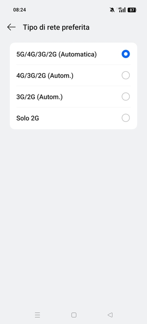 Seleziona la tua opzione preferita
