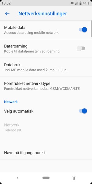 Slå av Velg automatisk