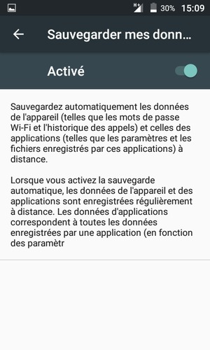Sélectionnez le bouton Retour