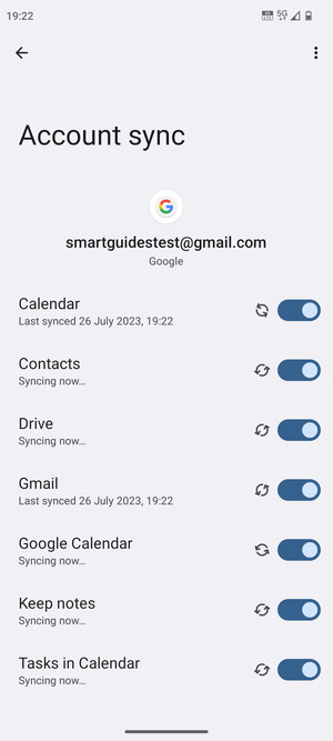 Your contacts from Google will now be synced to your phone
