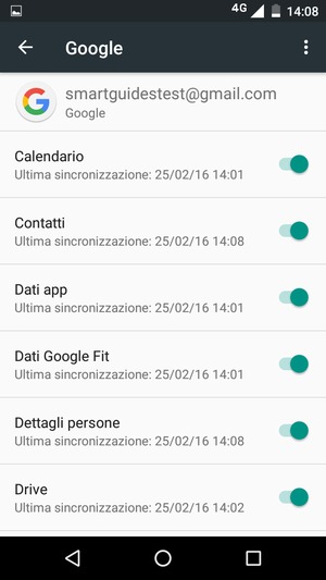 Assicurati che Contatti sia selezionato