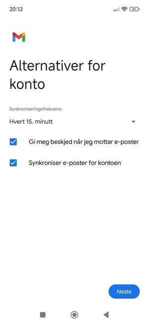 Velg Neste