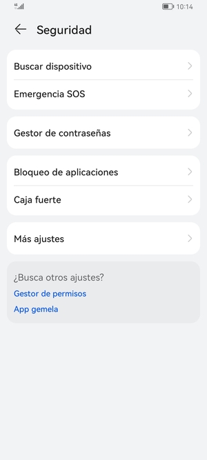 Seleccione Más ajustes