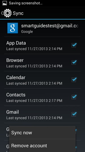 Select Sync now