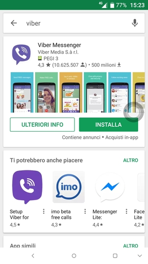 Seleziona l'applicazione