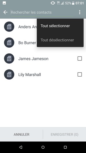 Sélectionnez Tout sélectionner