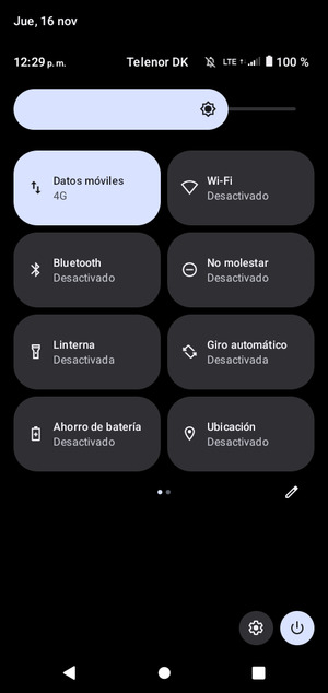 Ajuste el brillo al nivel requerido