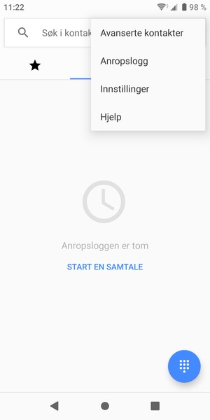 Velg Innstillinger