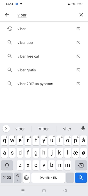 Indtast navnet på appen og vælg Søg