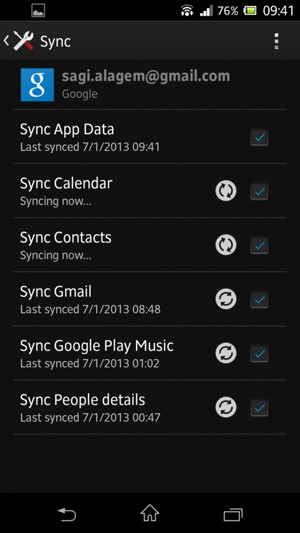Your information will be synchronised