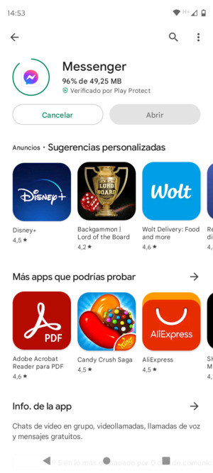 Espere a que el proceso de instalación finalice